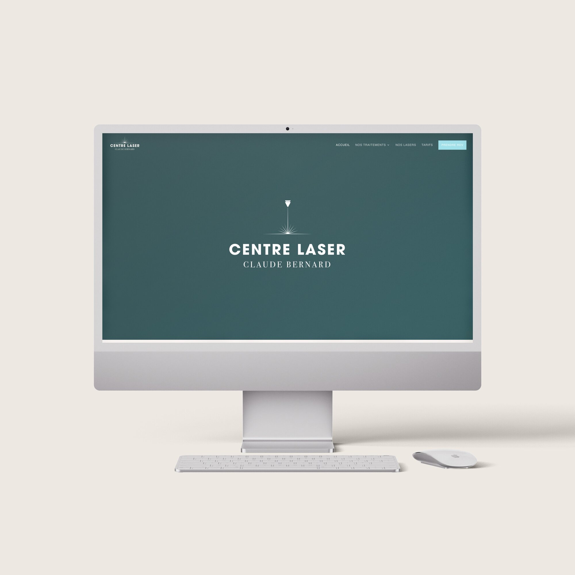 Mockup du site Épilation laser médical réalisé par GDRF Studio